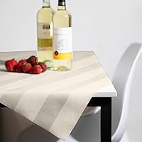 Vista 4 de Protector de mesa de lujo, 2 en 1 + mantel de gran aspecto, resistente al calor, a prueba de derrames y manchas, reverso de franela