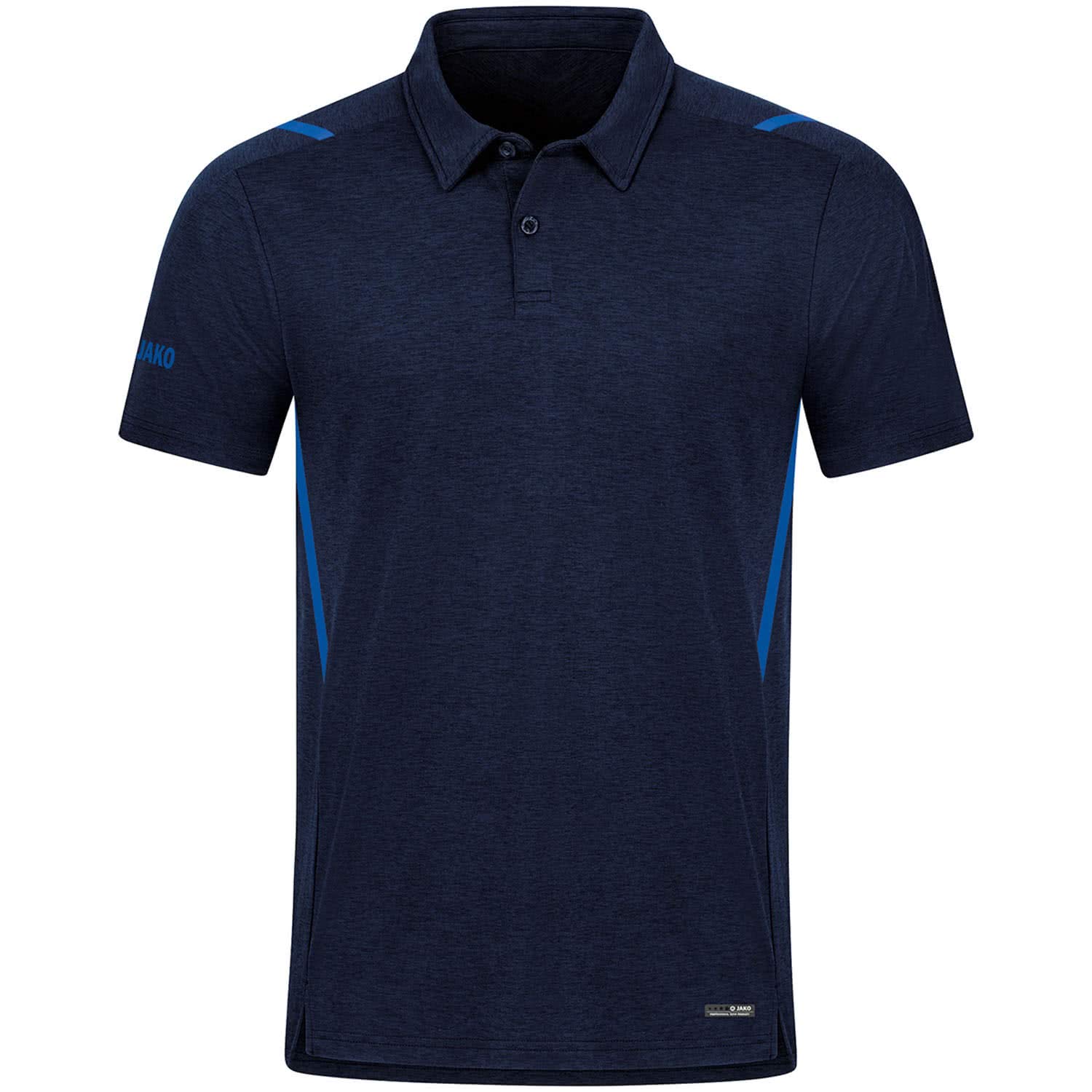 JAKO Herren Poloshirt Challenge, Marine-Meliert/Royal, 3XL