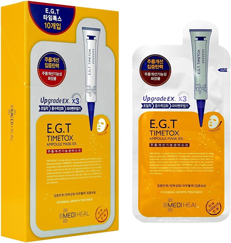 Mediheal E.G.T(egt) Timetox Ampoule Mask EX. 25ml ร 10 Upgrade Sheets