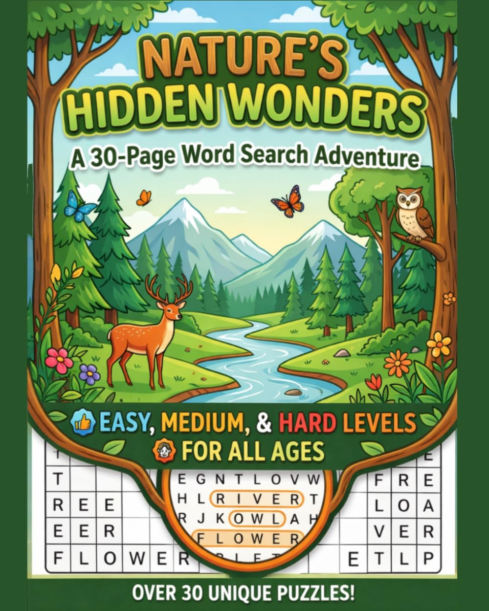 Nature’s Hidden Wonders: A 30-Page Crossword Search Adventure: Discover Wildlife, Plants, Natural Wonders, and Beauty One Puzzle at a Time.
