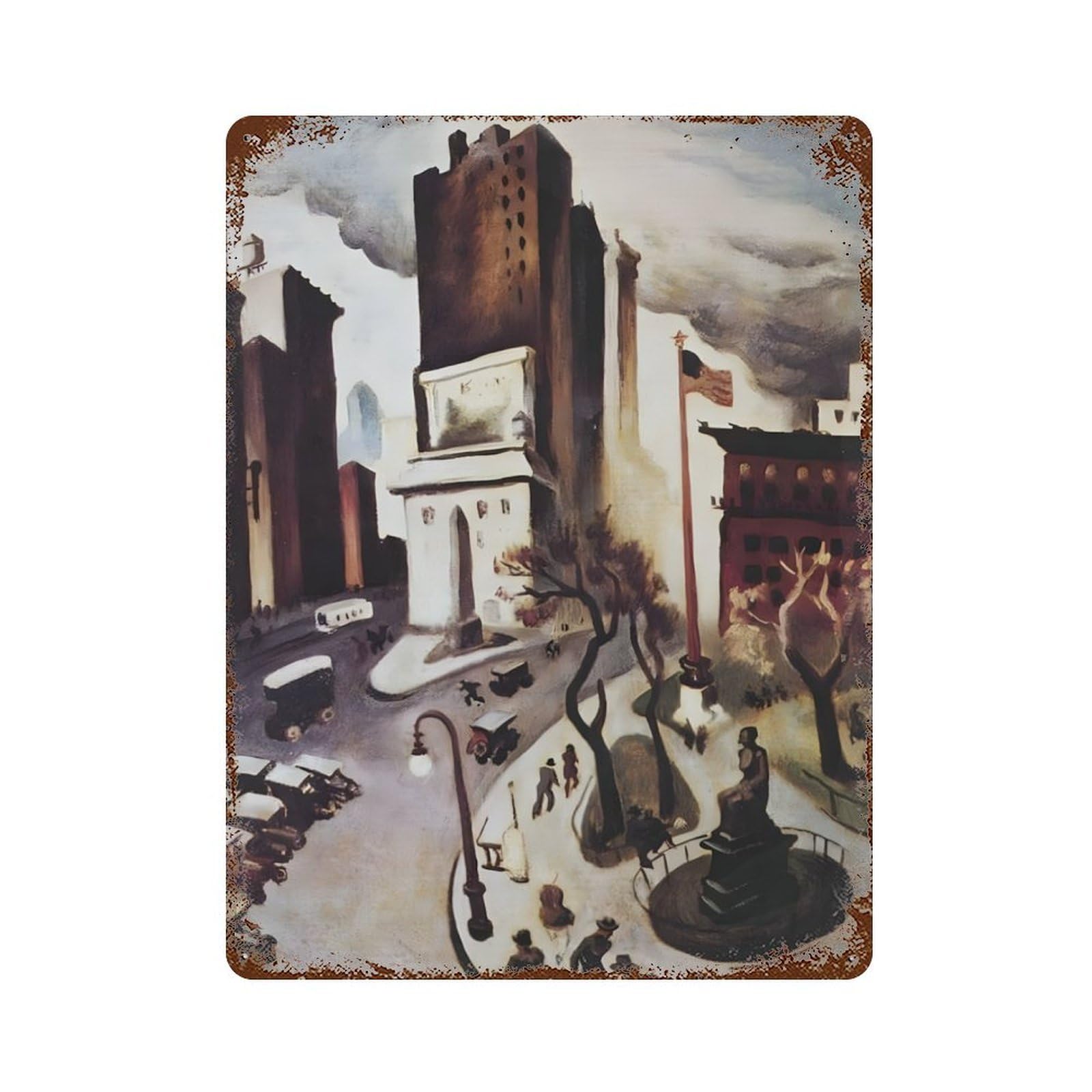 xiaoxiaoshen Thomas Hart Benton (25) Wall Decor Art Metal Tin Poster Modern Home Decor Art Home Bar Shop Decorations Vintage Sign 40x30cm