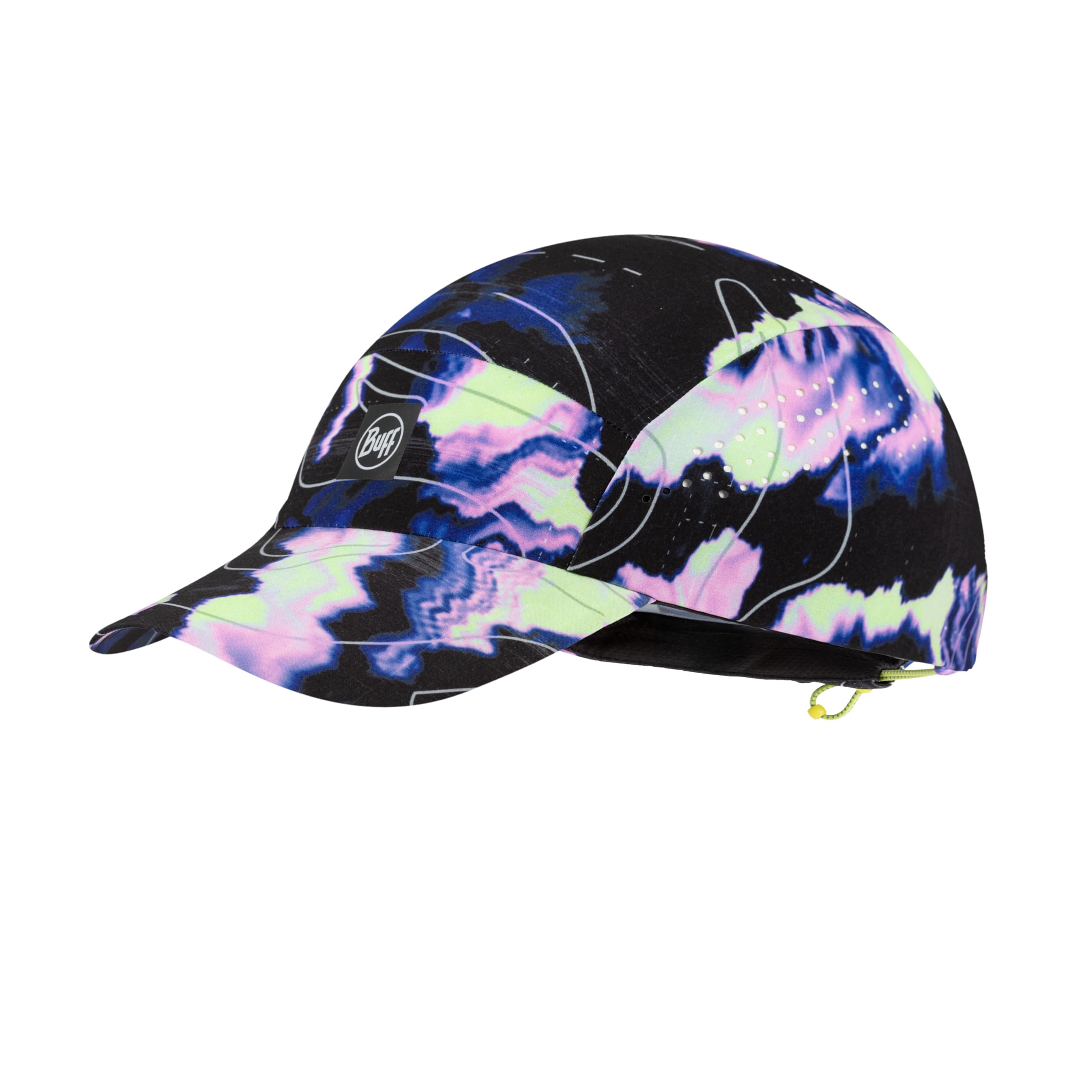 Buff®| Cap Pack Speed Flexible, UPF 50, Reflective Element, Comfortable, Elastic, Running, Ventilation, Foldable S/M Blue Printed