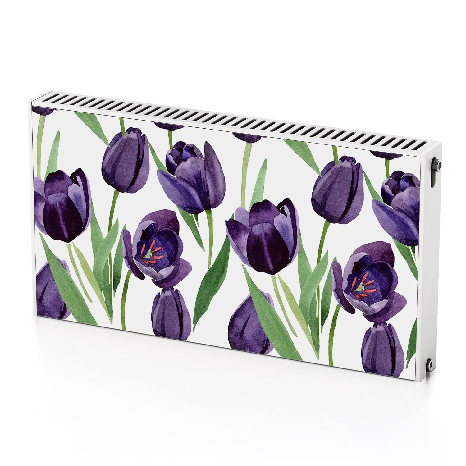 Décoration de radiateur chauffage aimant 110x60 cm design tulipes