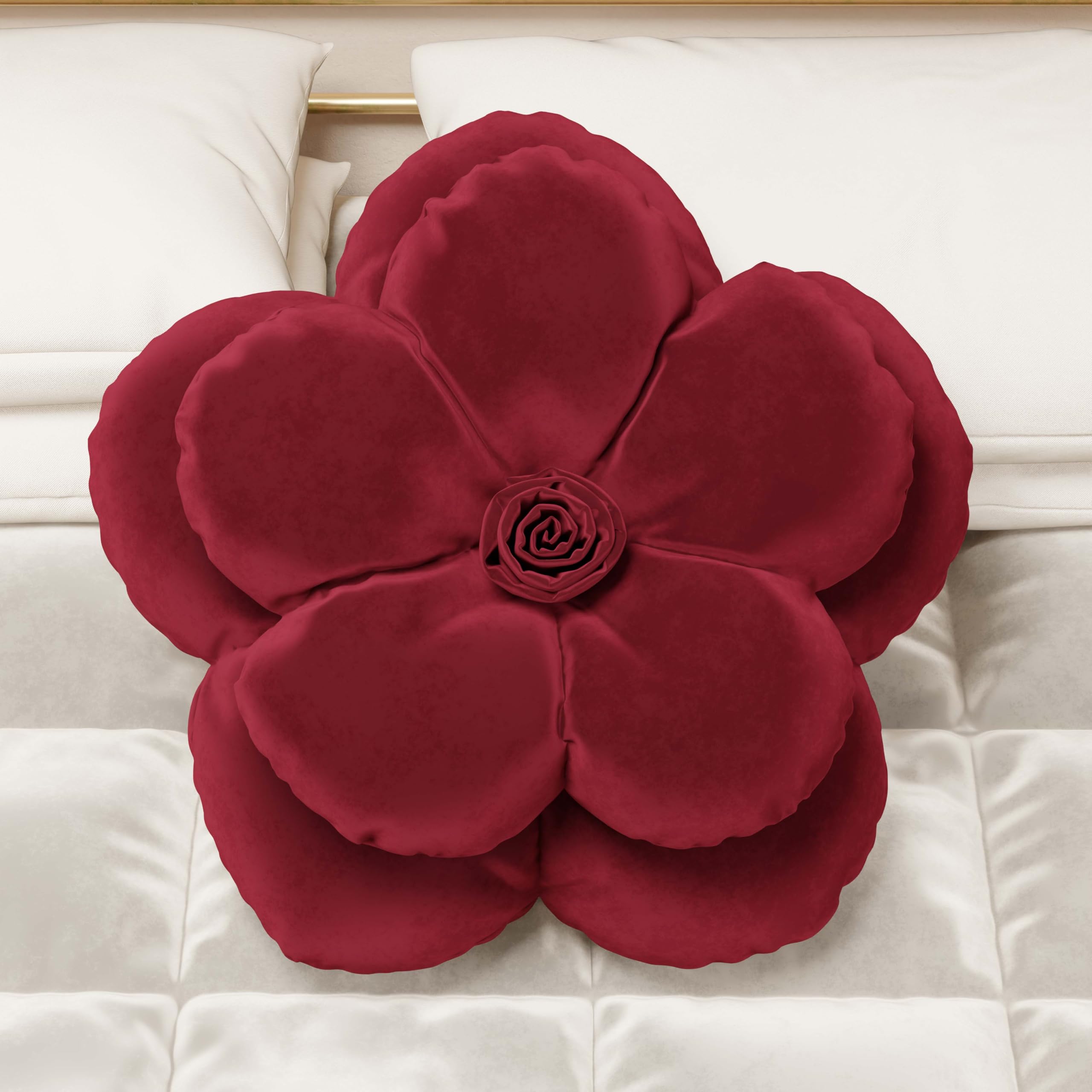Kyduu Cuscini di Fiori Fiore, 50cm, Cuscino da pavimento fiore, Cuscino decorativo per la casa, Cuscino decorativo a forma fiore carino(Rosa