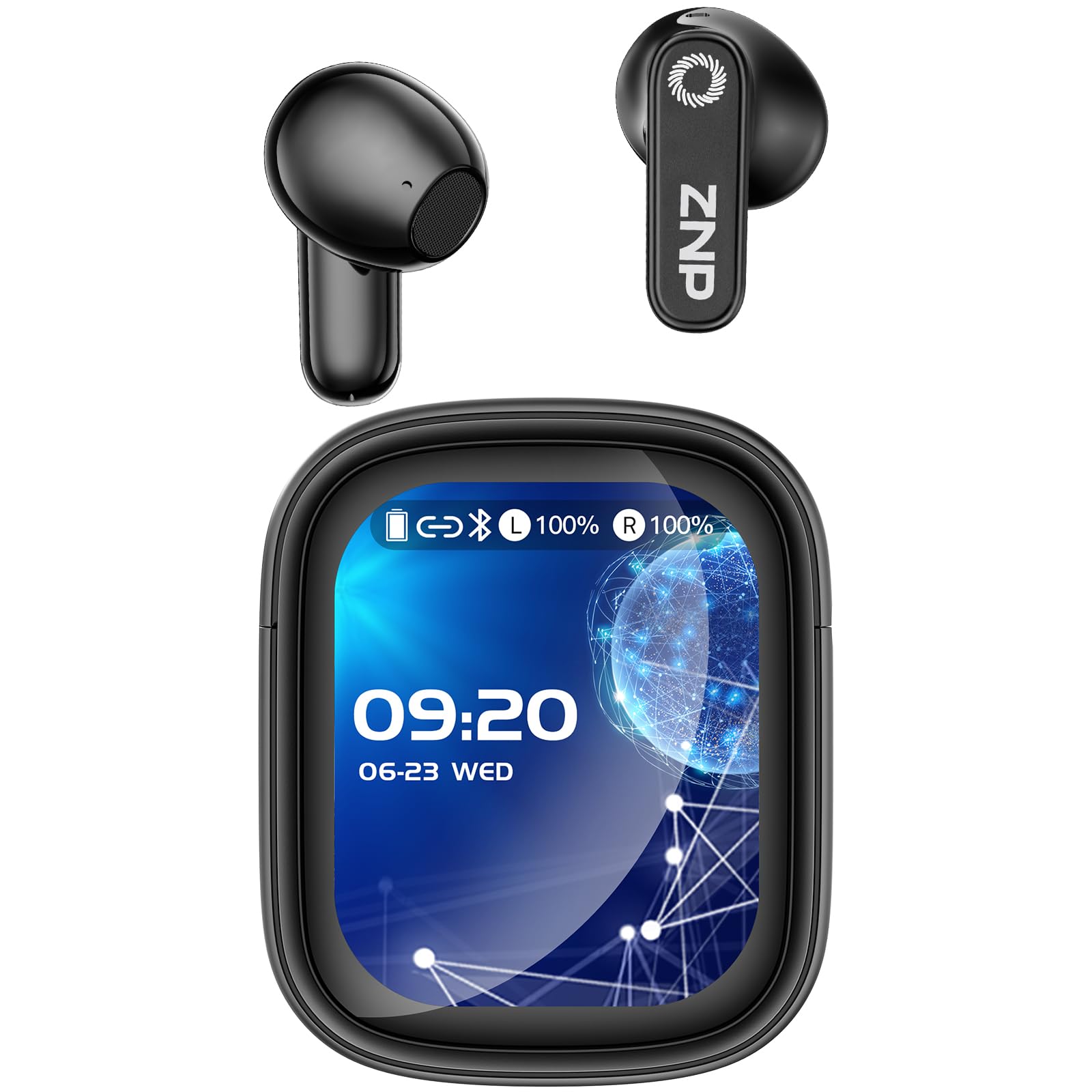 N02 Übersetzer Kopfhörer mit KI Chatbot, 4-1 HiFi-Klang Übersetzungskopfhörer mit 165 Sprachen & 9 Modi, 48h Akku Touchscreen Sprachübersetzer, Bluetooth 6.0 für Reisen, Wirtschaft und Sprachenlernen