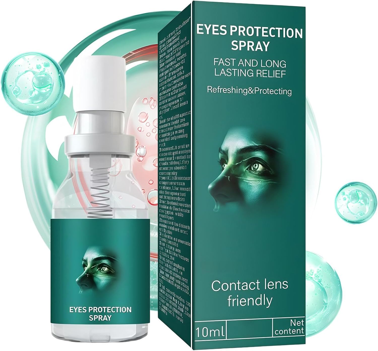 Spray na Suche Oczy 10ml Nawilżający Roztwór Pielęgnacyjny Pielęgnacja Oczu Do Domu Podróży Pracy Szkoły Nocy Codziennego Użytku Długiej Jazdy i Czytania