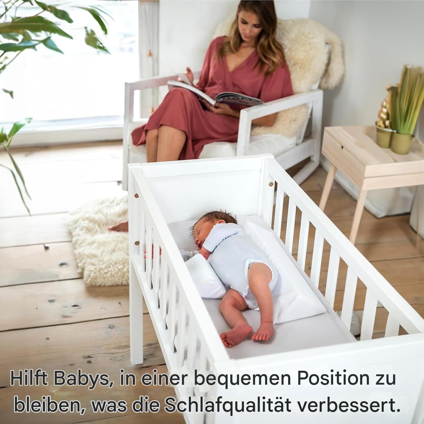 Générique Coussin Cale pour Bébé - Soutien Lombaire Réglable Doux et Respirant avec Housse Amovible Lavable, Cadeau Bébé (ggray)