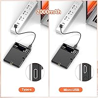 Vista 5 de TONEOF Luz portátil para selfie, recargable de 60 LED PhoneLight con clip y doble orificio de tornillo de 1/4", 2500k-9000K regulable para iPhone