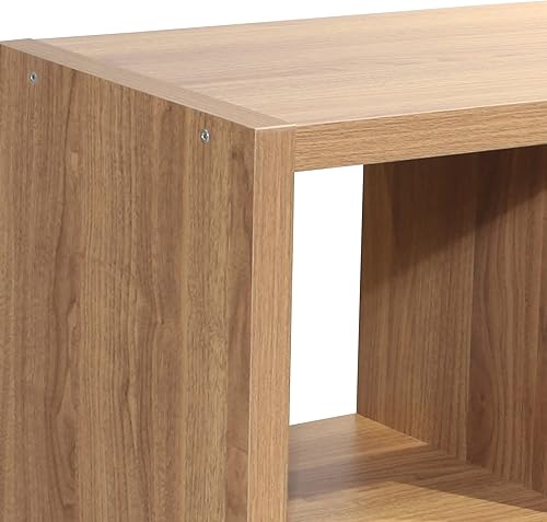 Vista 5 de AMNOOL Librería, estantería, organizador de 8 cubos con estante trasero abierto, estantería de 2 x 4 cubos, puede ser vertical u horizontal