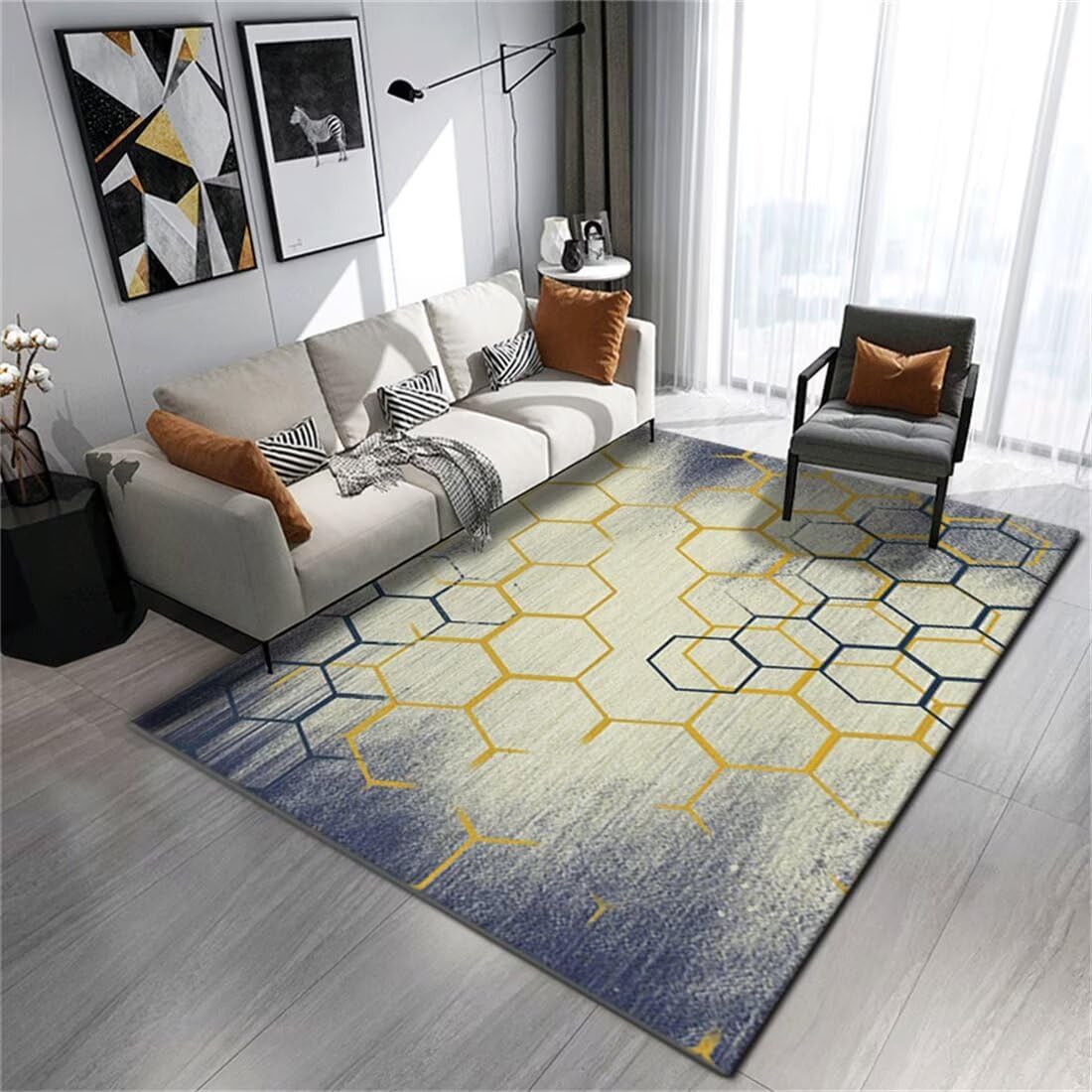 Tapis de canapé design géométrique pour moments complices en famille