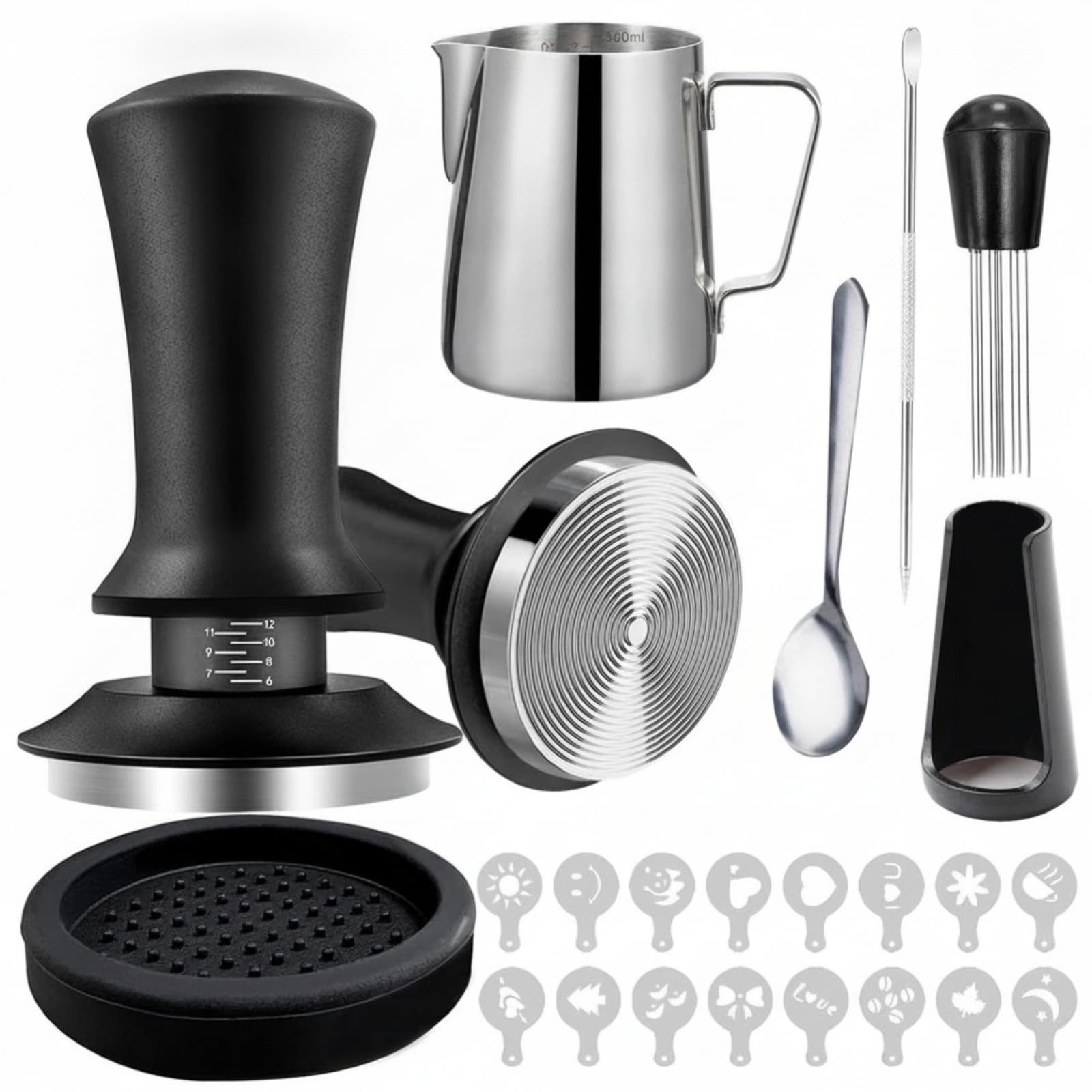 Pressino Caffè con Tappetino, Set Da 22 Pezzi 58MM