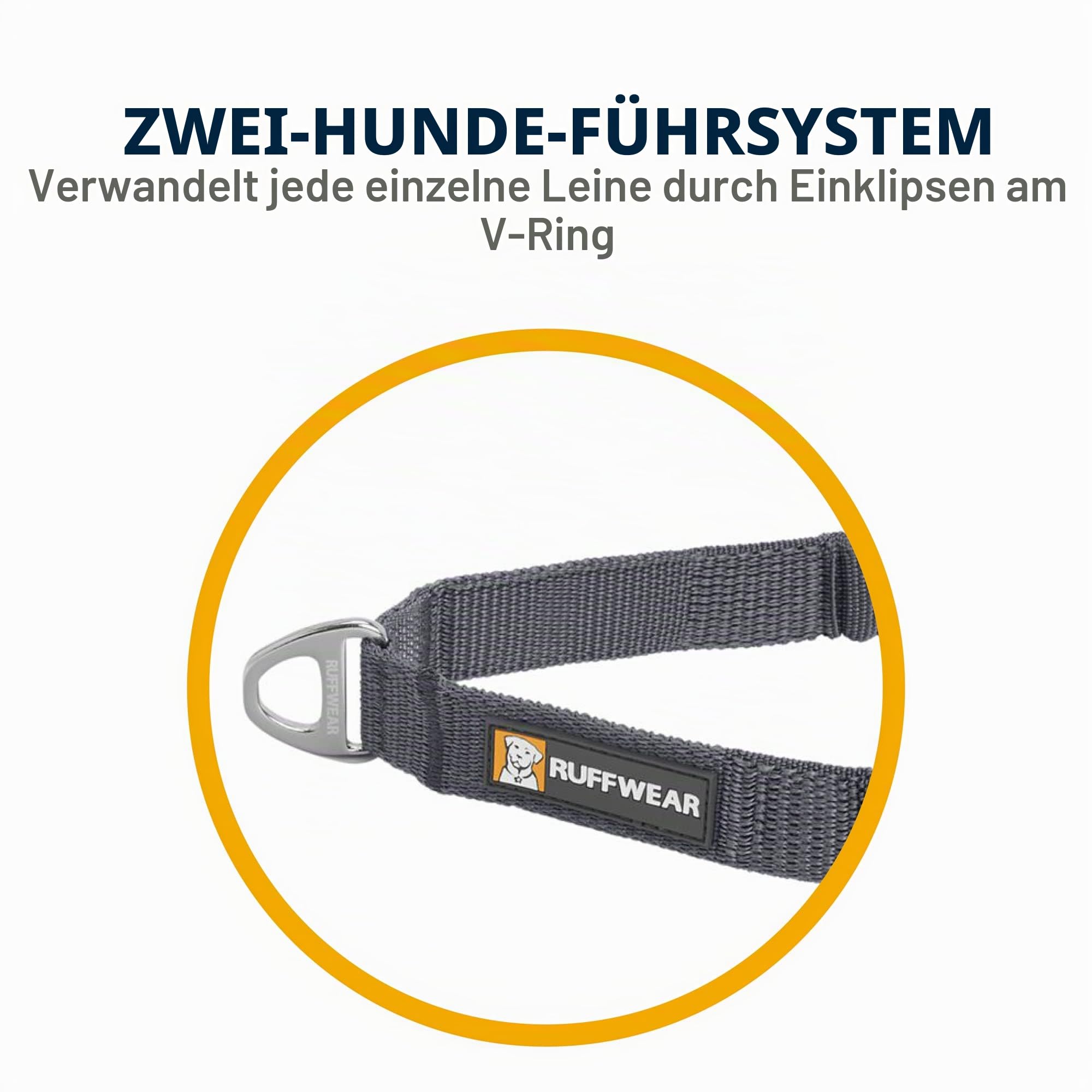 Ruffwear, Double Track Coupler, Granite Gray