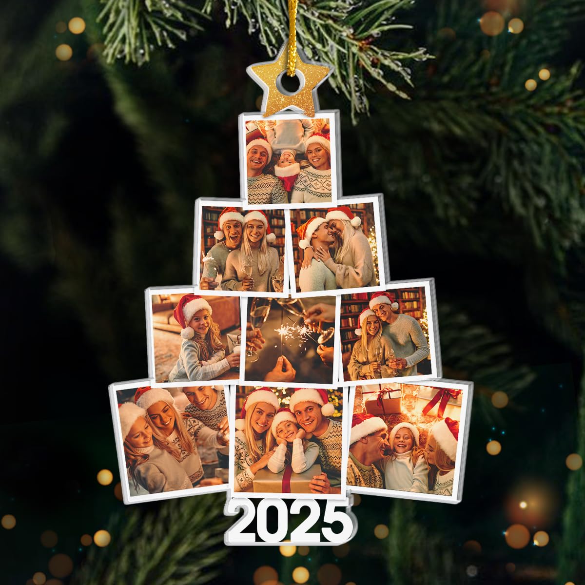 Pawfect House Personalized Photo Ornament, Custom Christmas Ornament, Photo Ornaments for Christmas Tree, Family Christmas Ornament, Christmas Tree Decorations Gifts for Best Friends, Couples