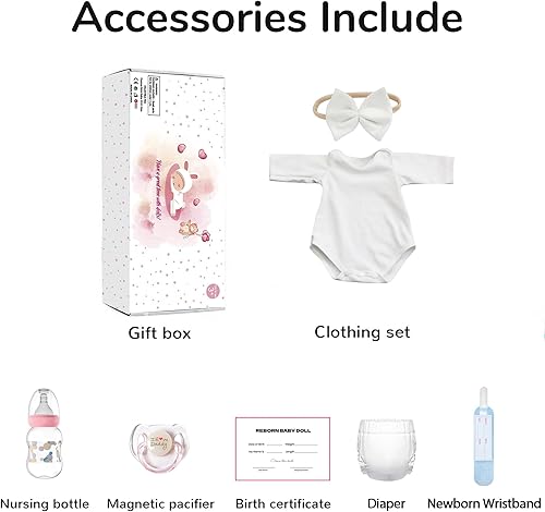 Miniatura 6 de Muñecas Reborn de bebé - Muñeca recién nacida de 20 pulgadas que se ve real, muñeca de bebé realista con venas pintadas avanzadas, bebé niña