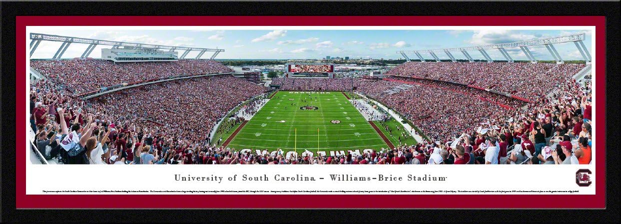 South Carolina Football End Zone - College Posters, Framed Pictures and Wall Decor by Blakeway Panoramas