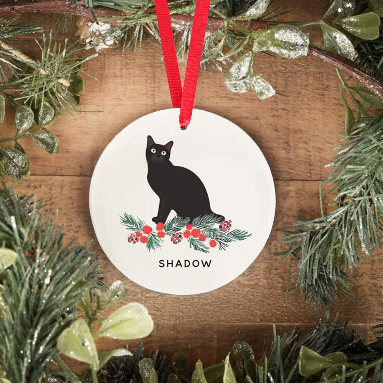 Adorno personalizado para gatos, regalo personalizado Zmoicky para dueño de gatos, adorno de Navidad personalizado para mascotas