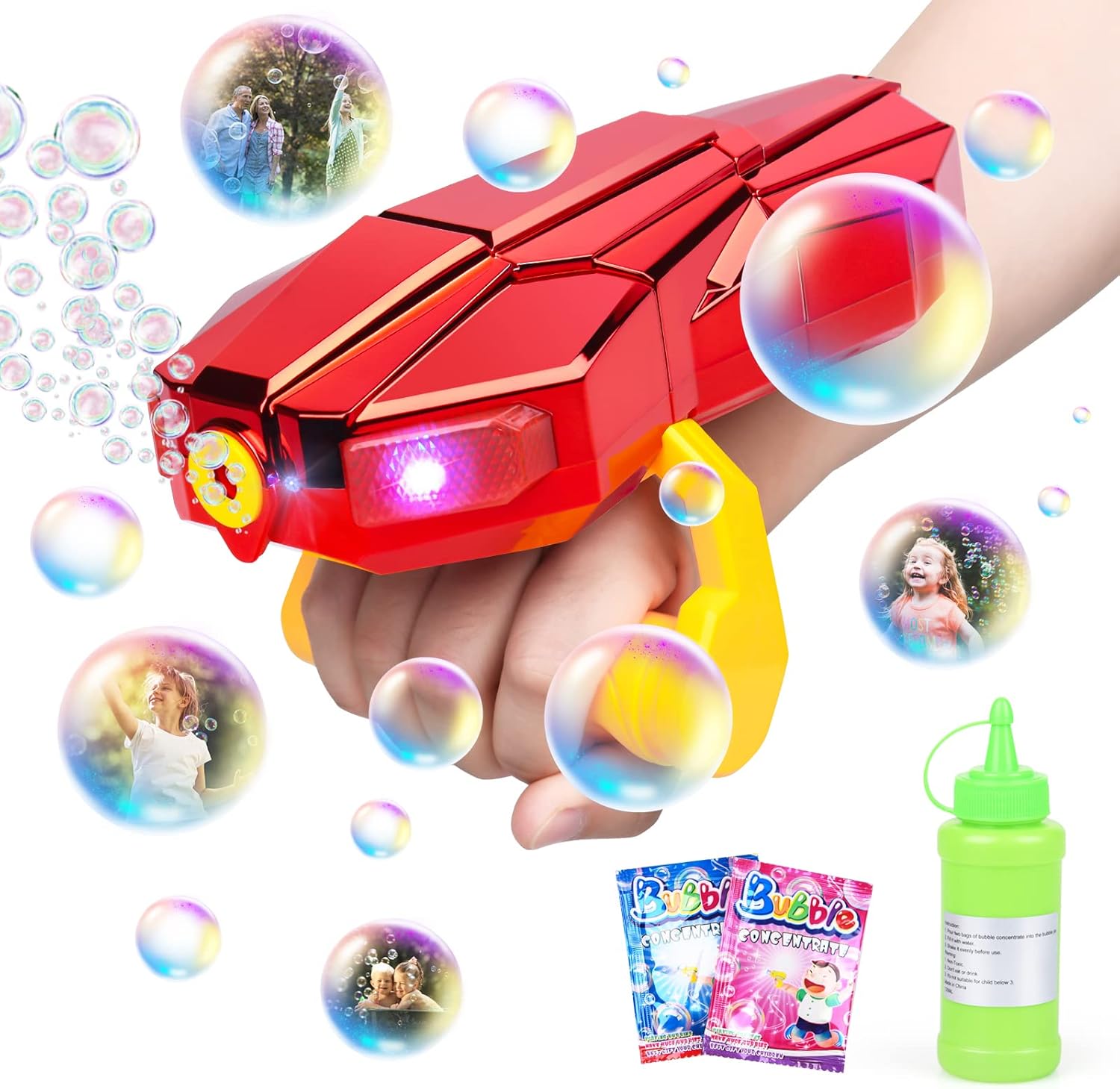 ARANEE Bubble Machine for Kids Handheld Automatic Bubble Blower Bubble