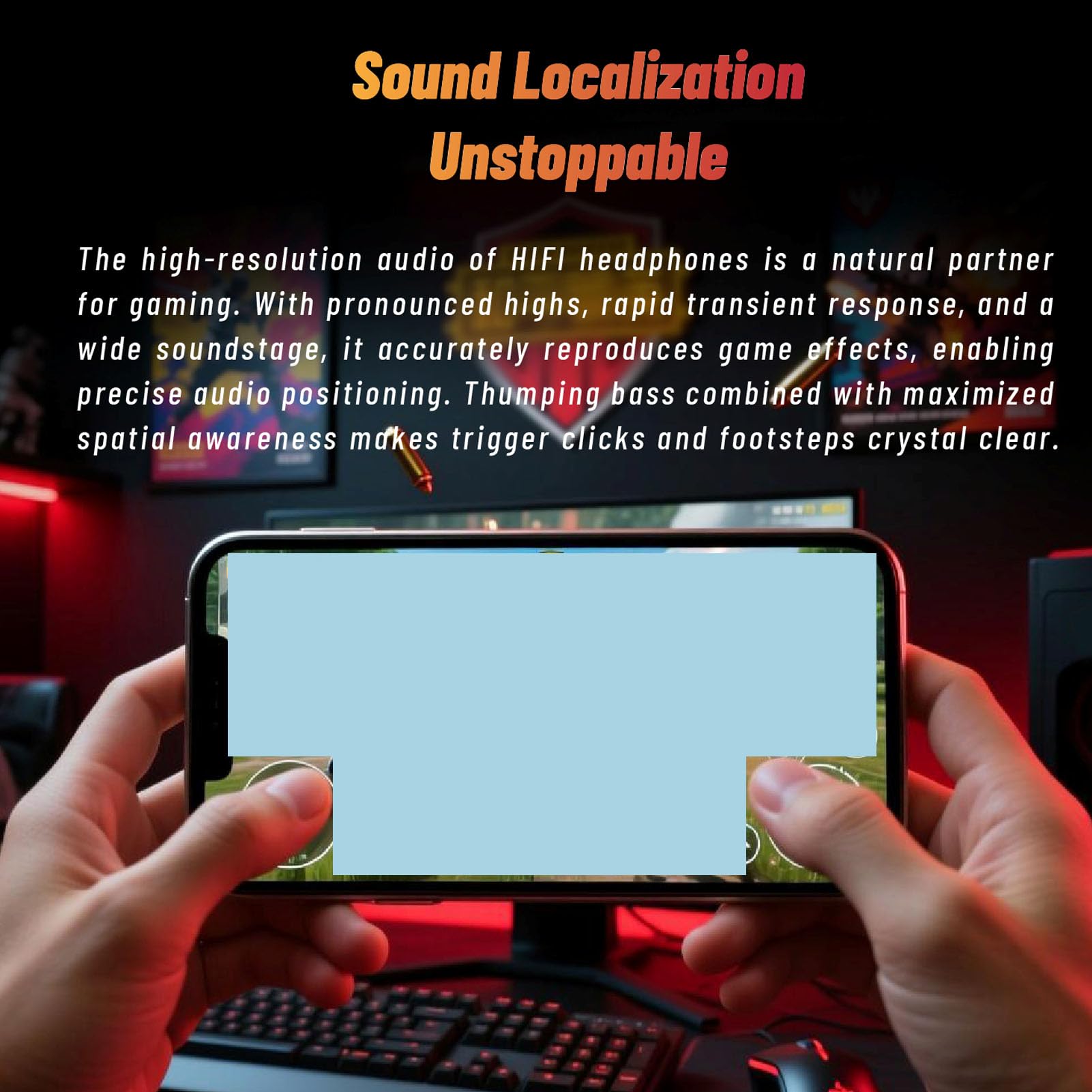 Luocute Przewodowe Słuchawki HiFi Gaming IEM, 11 Mm Dynamiczny Przetwornik Bio-ceramiczna Membrana Douszna Monitor z Odłączanymi Wtyczkami 3,5 Mm 4,4 do Kierunkowych Wskazówek