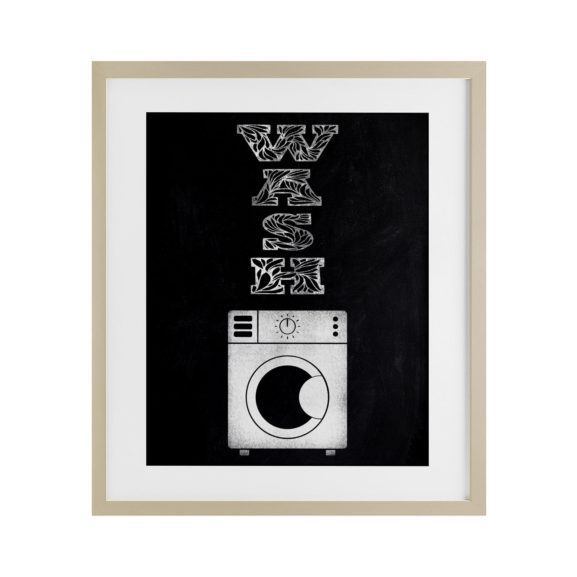 Affiche encadrée blanchisserie décoration murale maison 53x43cm