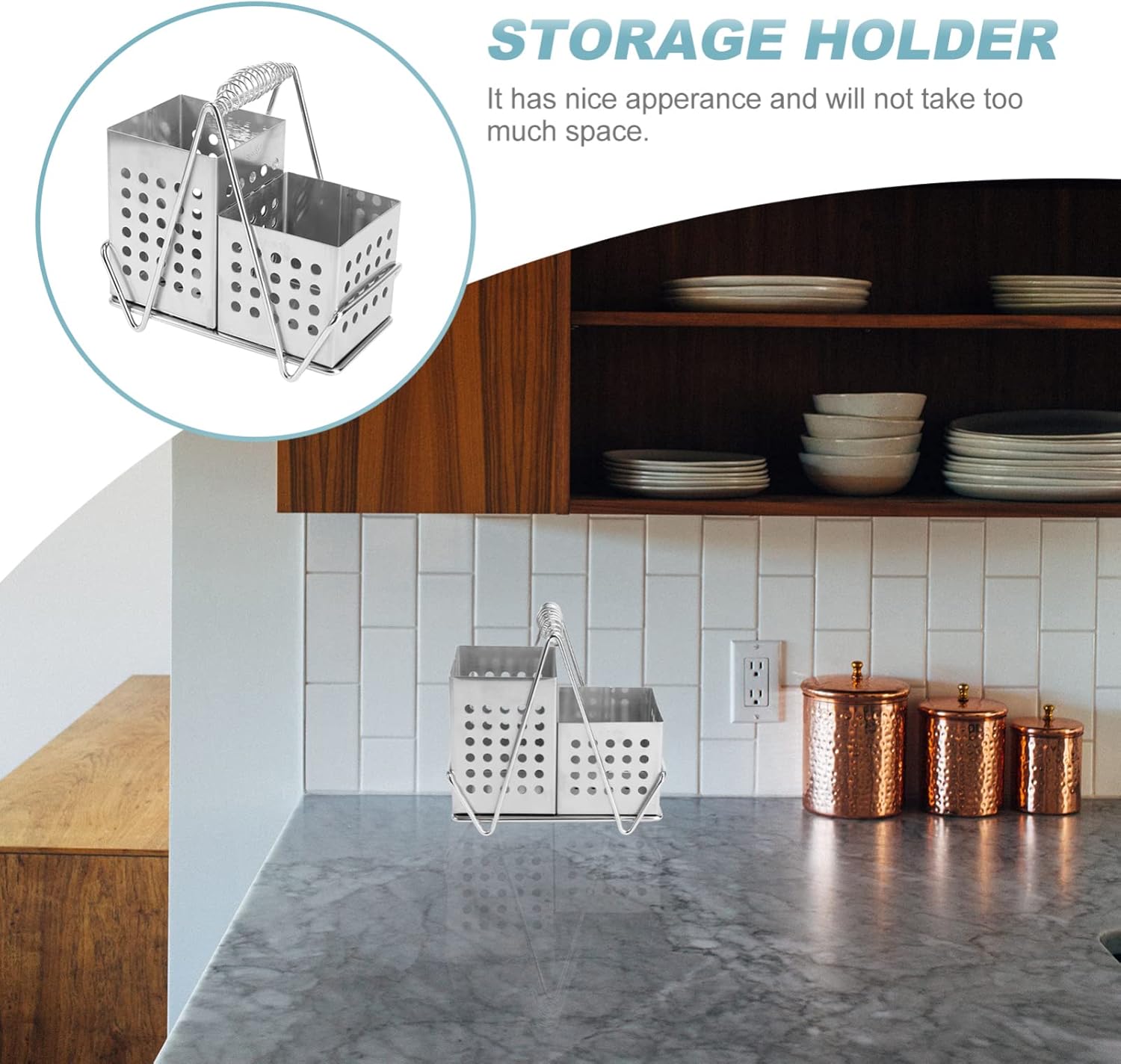 Multifunctional Stainless Steel Chopsticks Holder Cylinder Cutlery Utensil Storage for Home and Restaurant Space-saving Design Smooth Silver Color