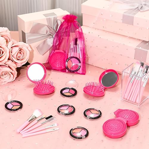 Miniatura 4 de 12 juegos de maquillaje para niñas, suministros de fiesta de spa para niñas, juego de cosméticos de maquillaje para fiestas de cumpleaños, recuerdos