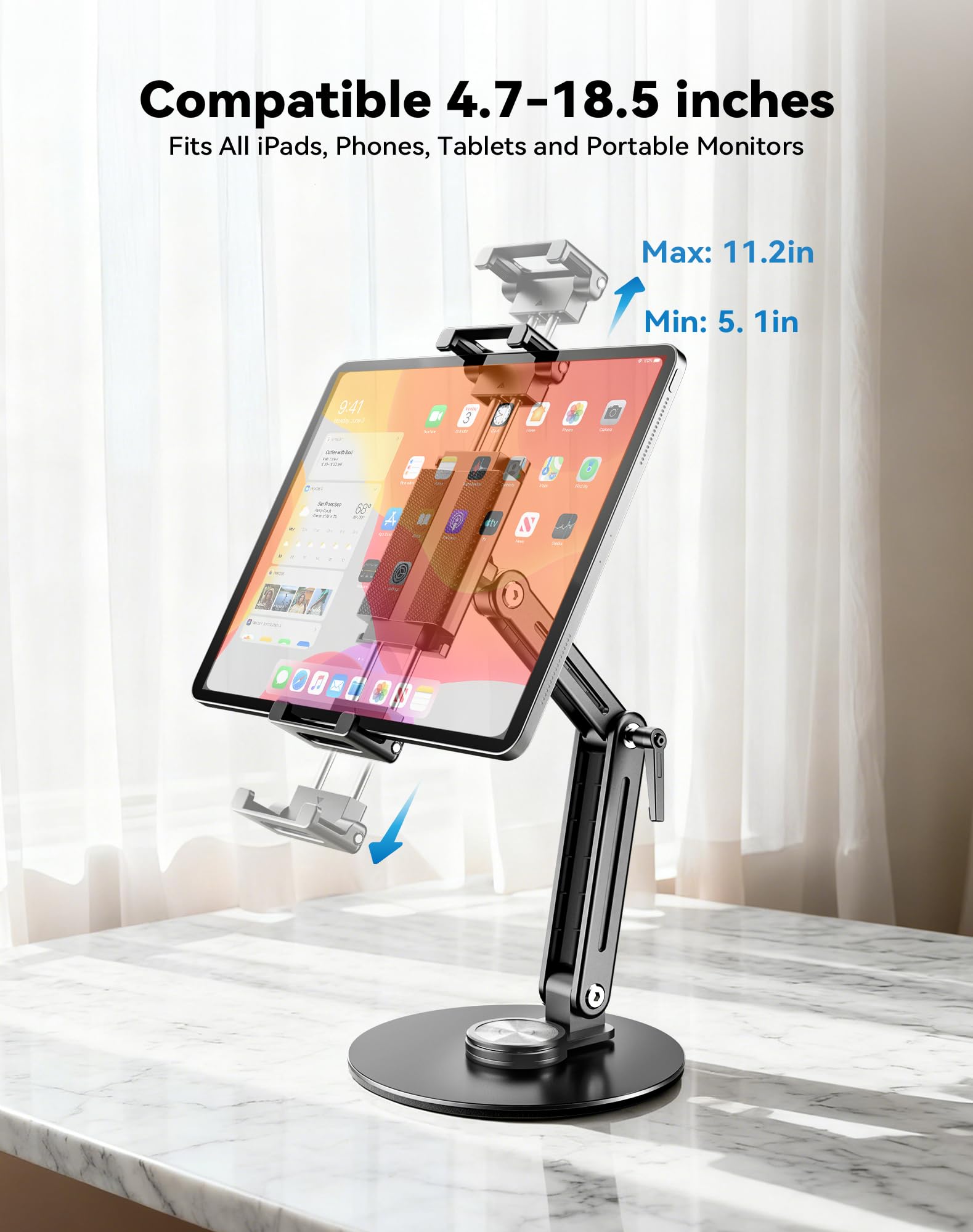 UPERFECT Portable Monitor, 15.6" 125% sRGB Ultra-Slim Laptop Display | 1080P, 2000:1 Contrast, VESA Support, Stand Included, USB-C & Mini HDMI External Screen for Laptop, Gaming & Travel thumbnail 7