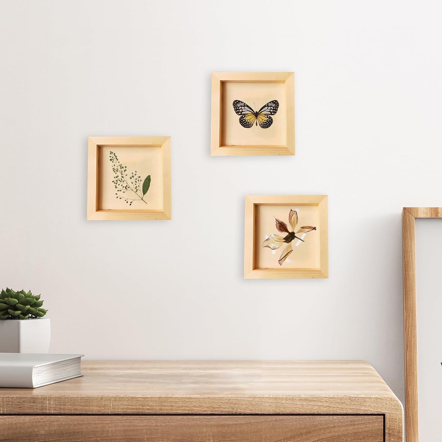 16 Pack Unfinished Wooden Canvas Board 4 x 4 Inch Square Wood Panels, Blank Canvas Cradled Painting Panel Boards for Painting Pouring Drawing Burning and DIY Craft Projects