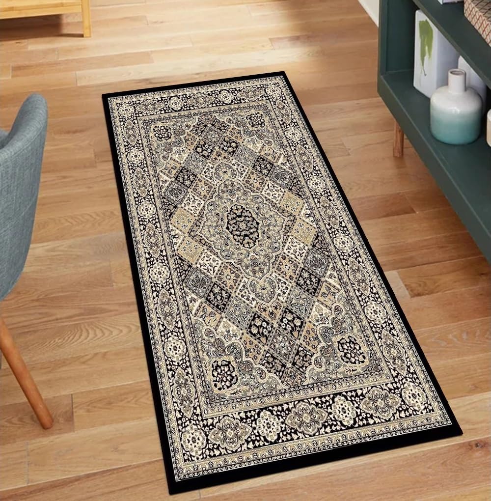Alfombra de pasillo de 50 x 400 cm lavable y antideslizante para decoración del hogar