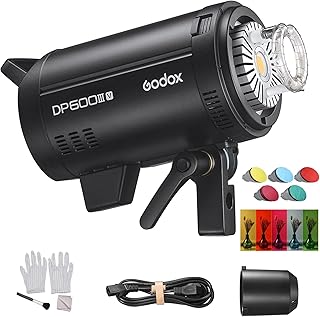 Godox DP600III-V Upgraded Studio Flash Light 600Ws Power GN106 5600Â±200K Strobe Lighting Built-in 2.4G Wireless X System Bowens Mount Photography Flashes for Wedding Fashion Advertising Photography