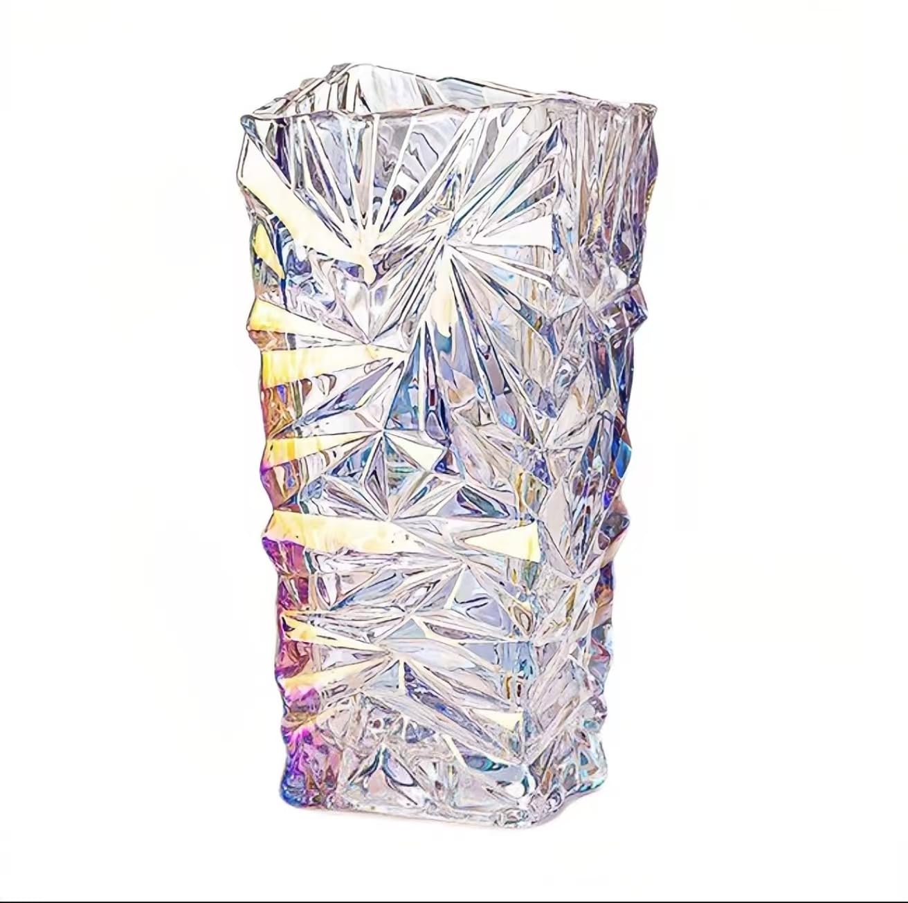 Vases modernes en verre effet fissure de glace pour embellir votre décoration de mariage