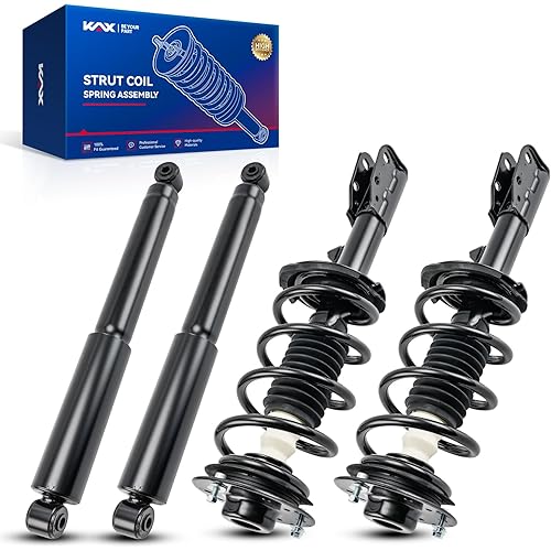 KAX Front Rear Struts for Chevrolet Equinox 2010-2017, GMC Terrain 2010-2017 Front Rear Shocks Quick Complete Struts Assembly, Replace 272526 272527 911258-4Pcs