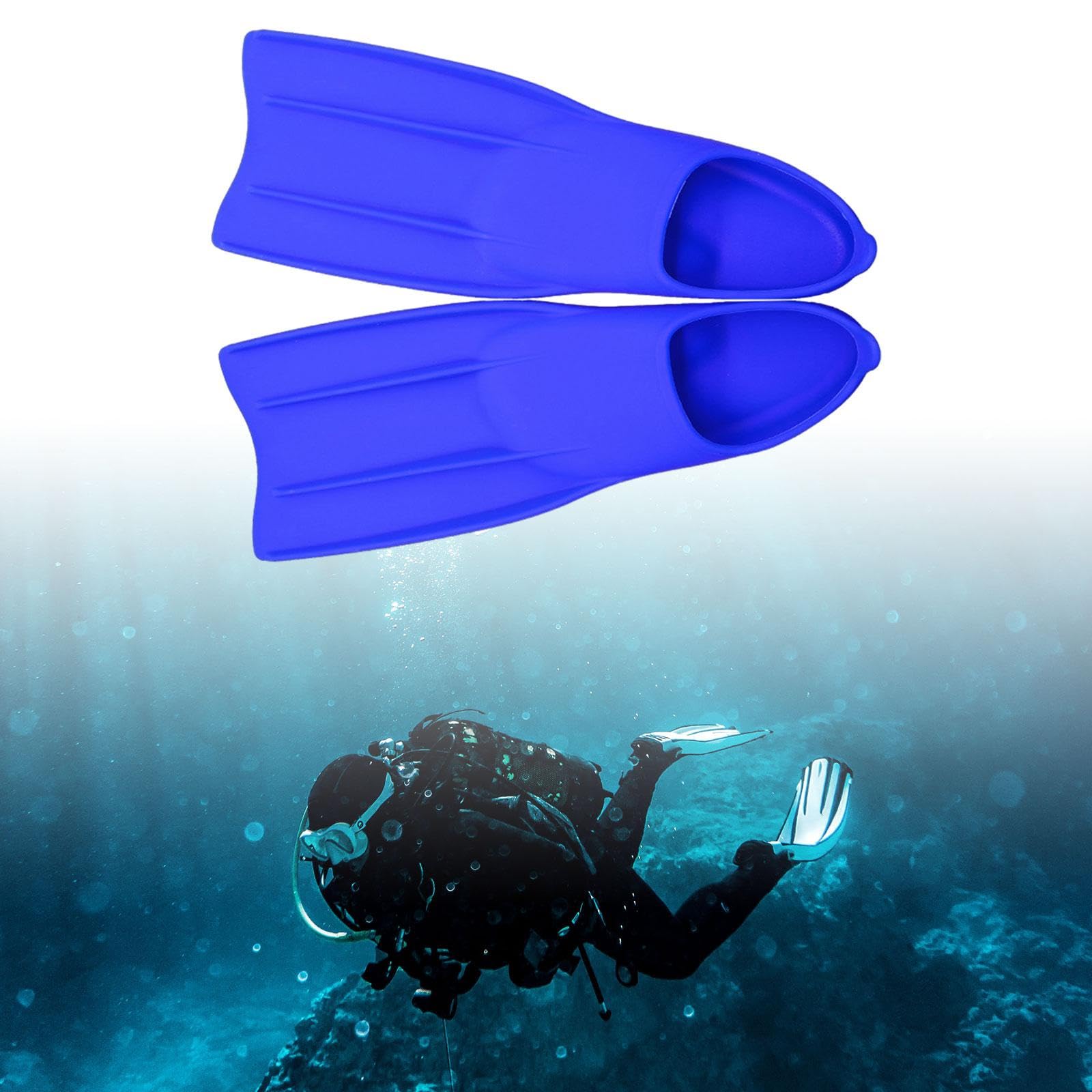 Aletas de Buceo Profesionales Fins de Silicona Ligeras Resistentes de Fáciles de Poner Antideslizantes Adecuadas para Submarinismo Piscina Snorkel Dep