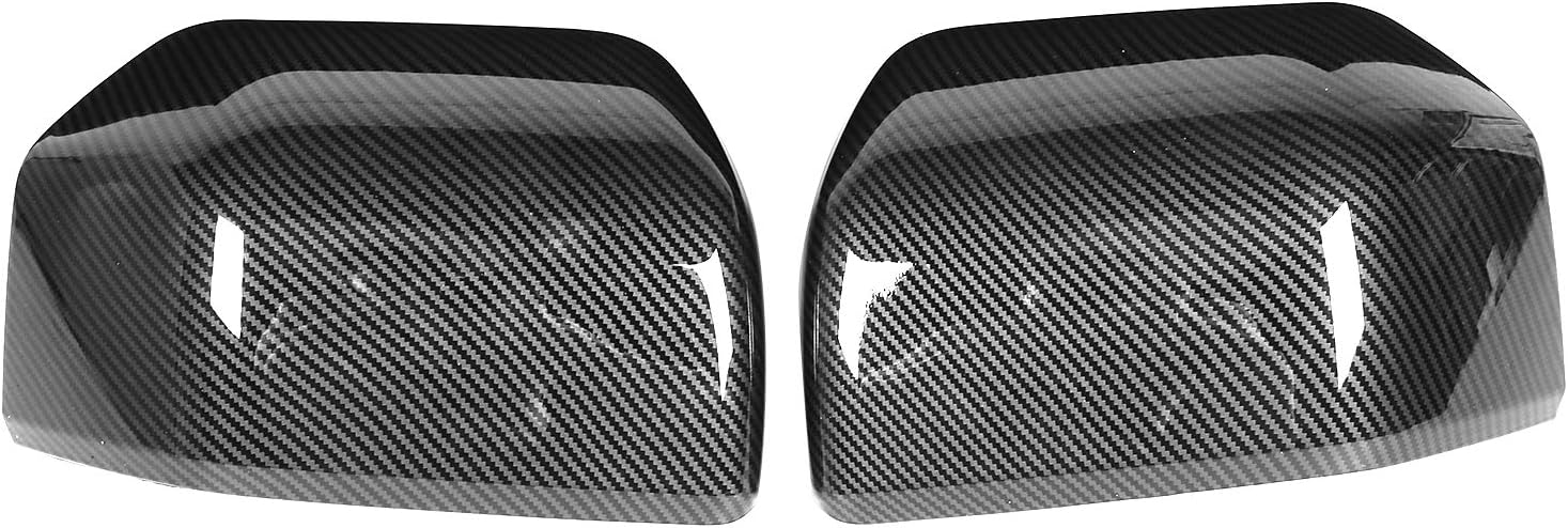 Carbon Fiber Side Rear View Mirror Cover Rearview Wing Mirror Cover Trim Frame Decorative Bezel Fit for F150 2015‑2020(Carbon Fiber ) , /retrofitting