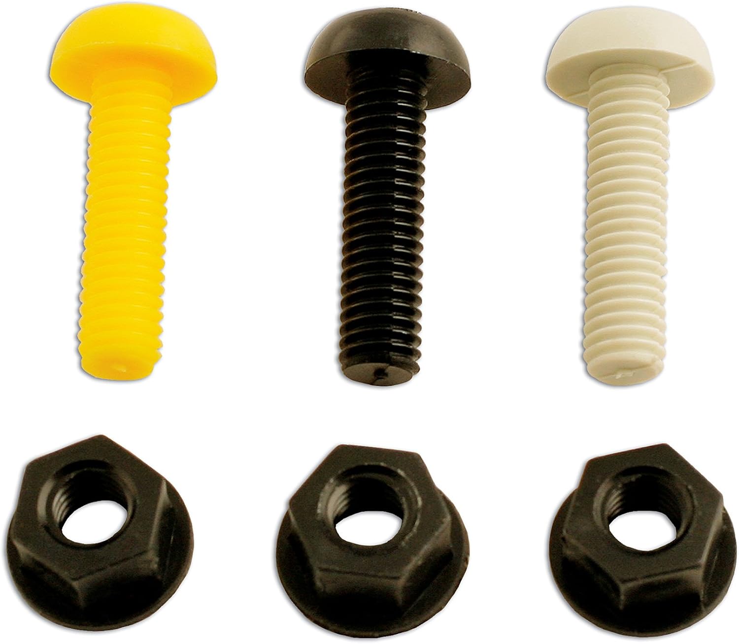 Connect 31532 Number Plate Fixing 1" Black Screws/Nuts 100pc