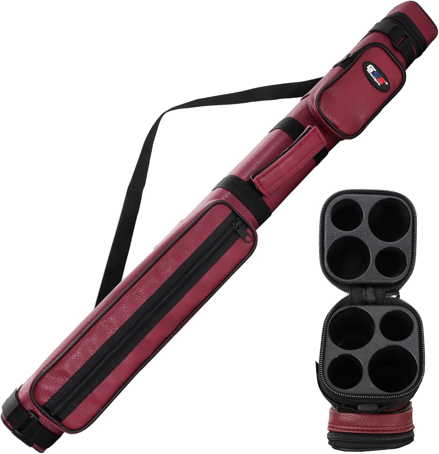 GSE 2x2 Deluxe Hard Billiard Cue Case (Leatherette)