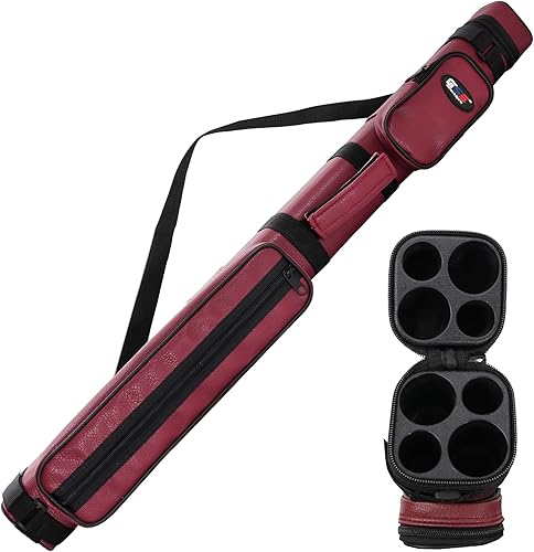 Miniatura 10 de GSE Games & Sports Expert Estuche de transporte para taco de billar duro de lujo 2x2, estuche para taco de billar, accesorios de billar (varios