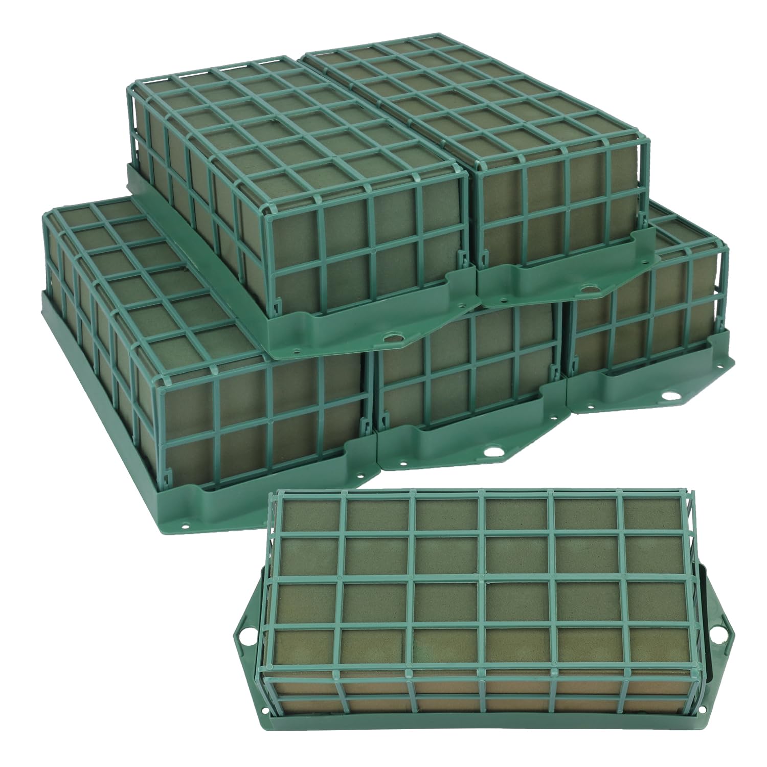 6 Pack Floral Foam Cage, Premium Floral Cage Foam Box for Fresh and Artificial Flowers – Perfect for Wedding, Home and Garden Decorations(11.8 x 4.7 x 3.15 inch)