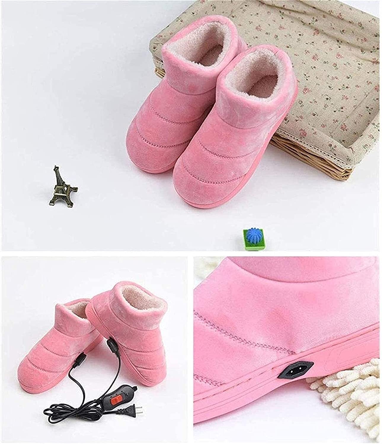 Scaldapiedi Elettrico,Scaldapiedi Scaldapiedi Elettrico Stivaletti Riscaldanti Elettrici Scarpa a Infrarossi Pad Caldo Pantofola Riscaldante Peluche Caldo Suola Antiscivolo Durevole Suola Antiscivolo