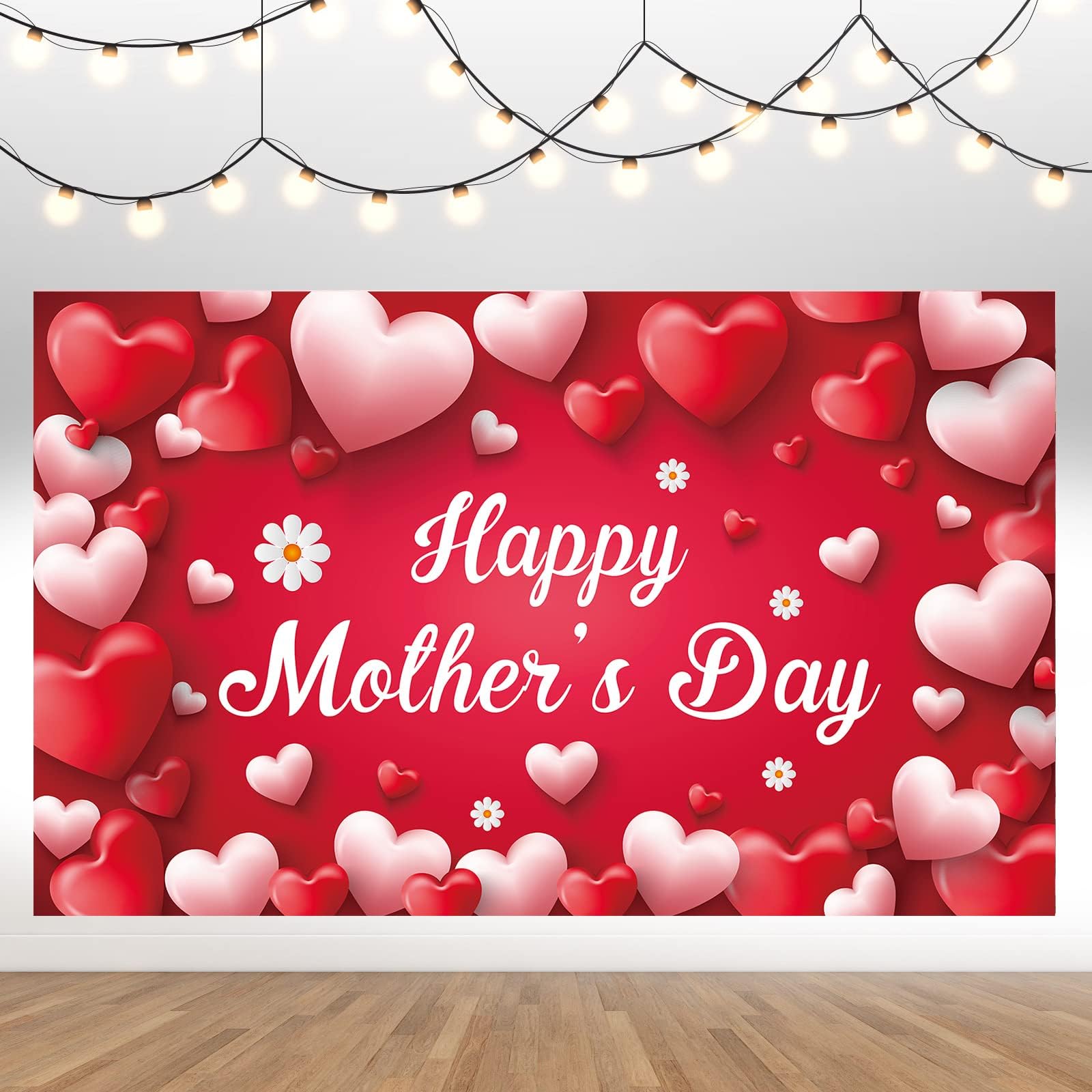 YQUQWN, XtraLarge, Happy Mothers Day Banner, 72x44 Inch