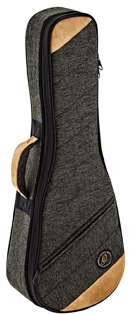 Ortega Guitars Ukulele Soft Case - Tasche für Tenor Ukulele - Höhe 67,5 cm - Breite 23 cm - Baumwolle / Leinen, Mocca (OSOCAUK-TE-MO)
