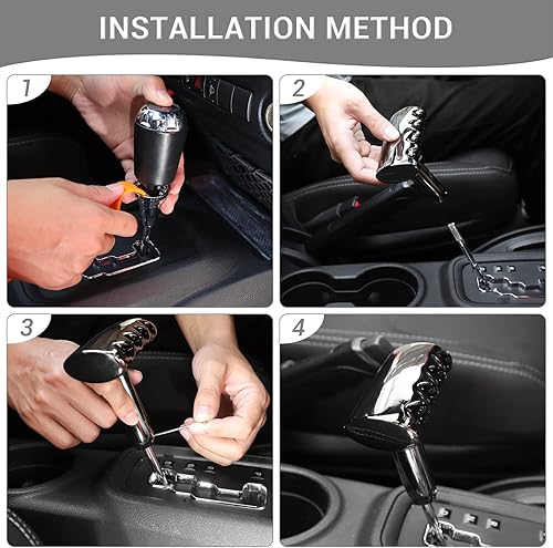 Miniatura 6 de Pomo de palanca de cambios de metal con mango en T para Jeep Wrangler 2008-2014, LibertyDurango 2011-2014, Grand Cherokee 2011-2013, Dodge Ram