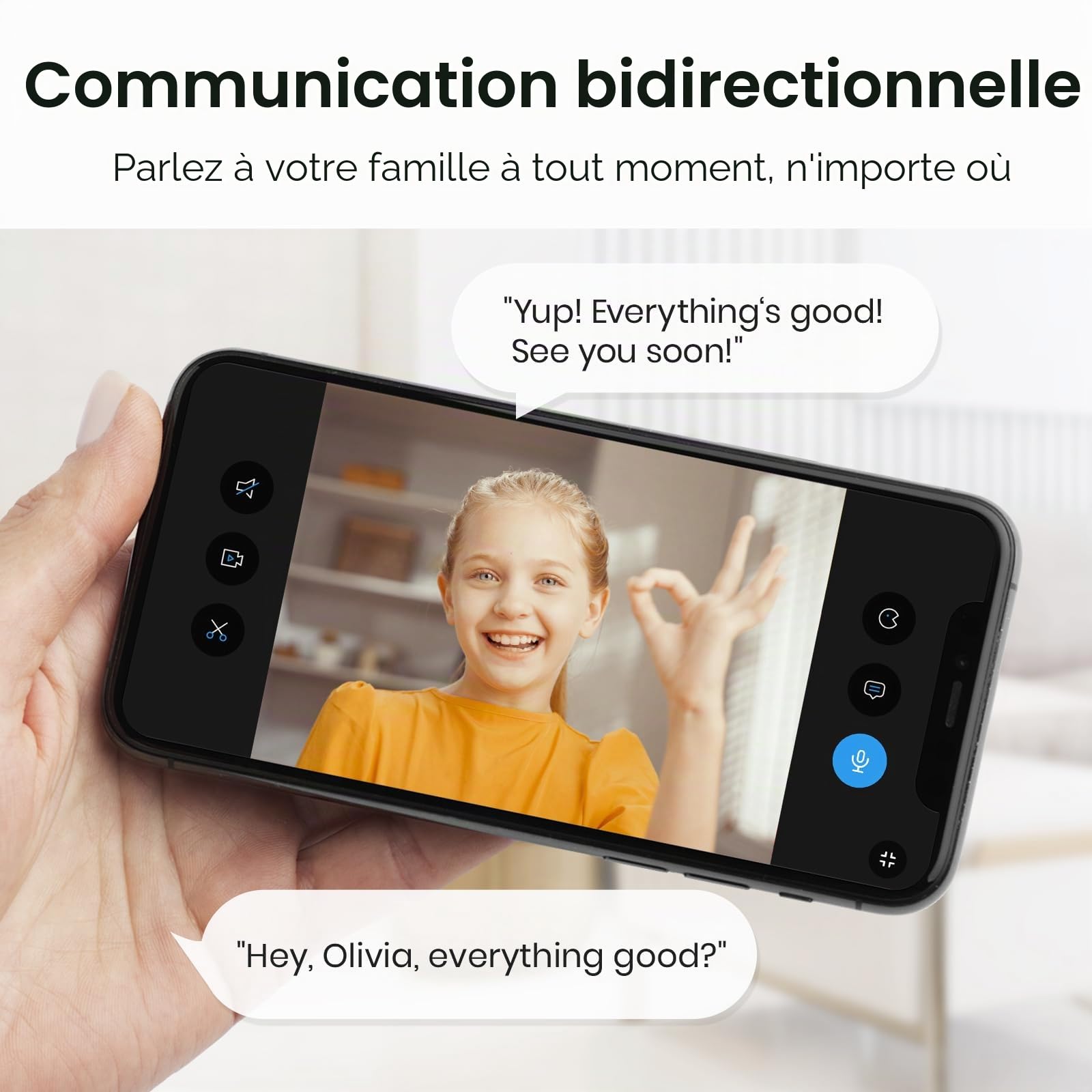 AOSU Lot de 2 caméras de Surveillance d'intérieur 4 MP – Caméra de Surveillance pour bébé 2,5 K à 360° pour la sécurité à Domicile, caméra WiFi avec routeur Wi-FI 5/2,4 GHz, Appel à Une Touche, Suivi