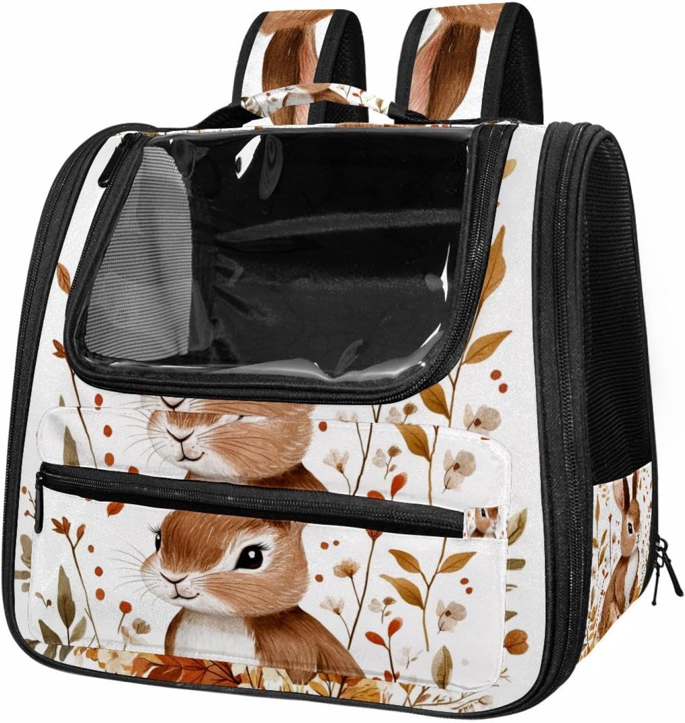 Bunny Rabbit Cat Backpack Carrier, Pet Backpack for Dog Cat Puppy Kitty, Travel Carrier for Hiking Walking Outdoor Use
