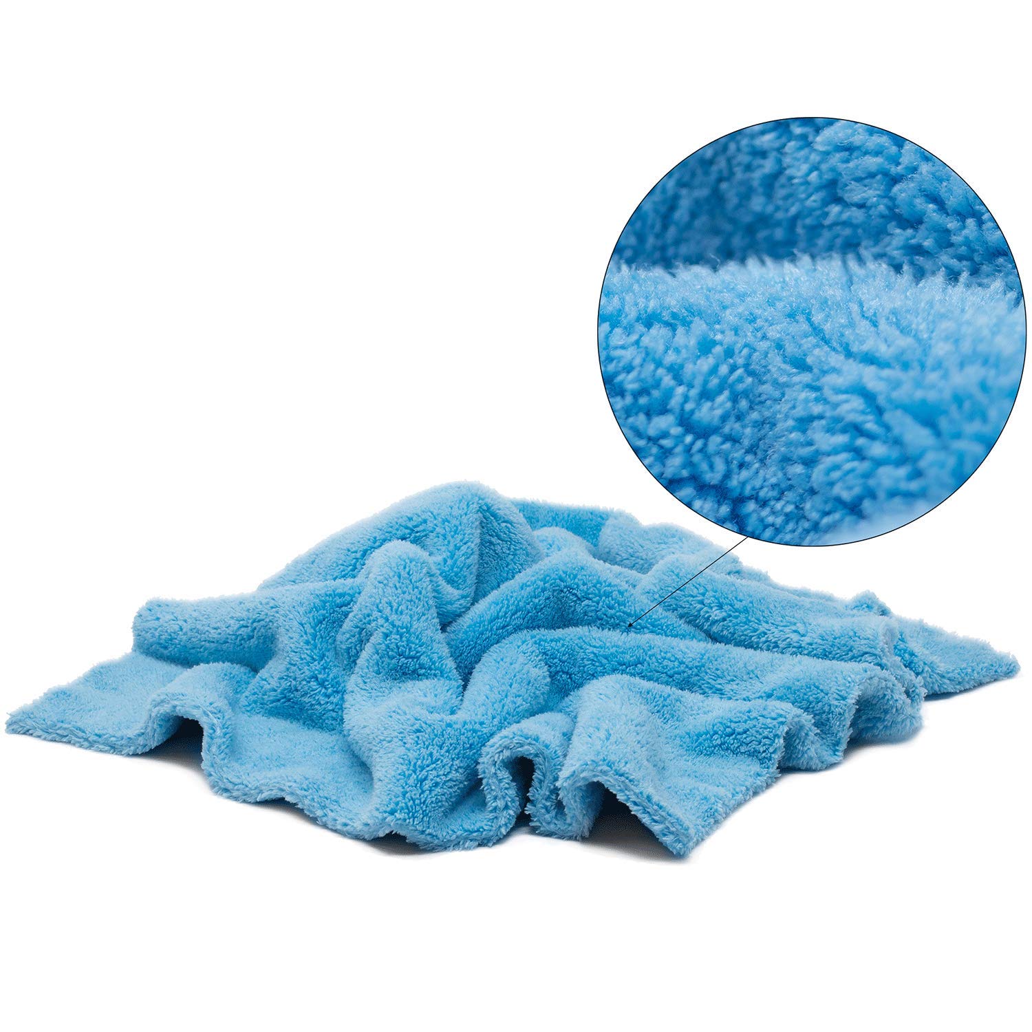 Detailmate Menzerna - Cera para pulir a mano (250 ml, aplicador de pulido a mano para almohadillas de 95 mm y gamuza de microfibra de 95 mm, 550 g/m²), color azul