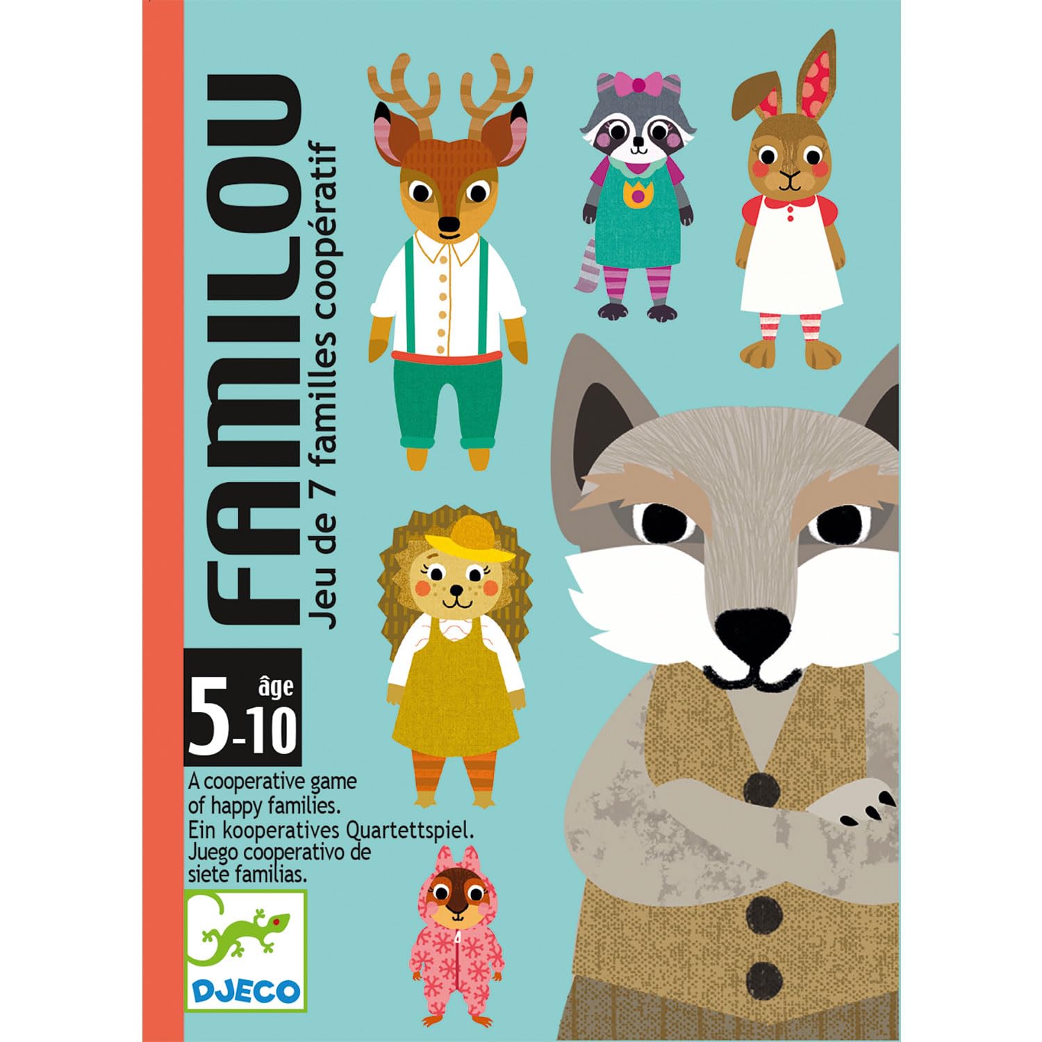 DJECO Juego de cartas Familou, Multicolor