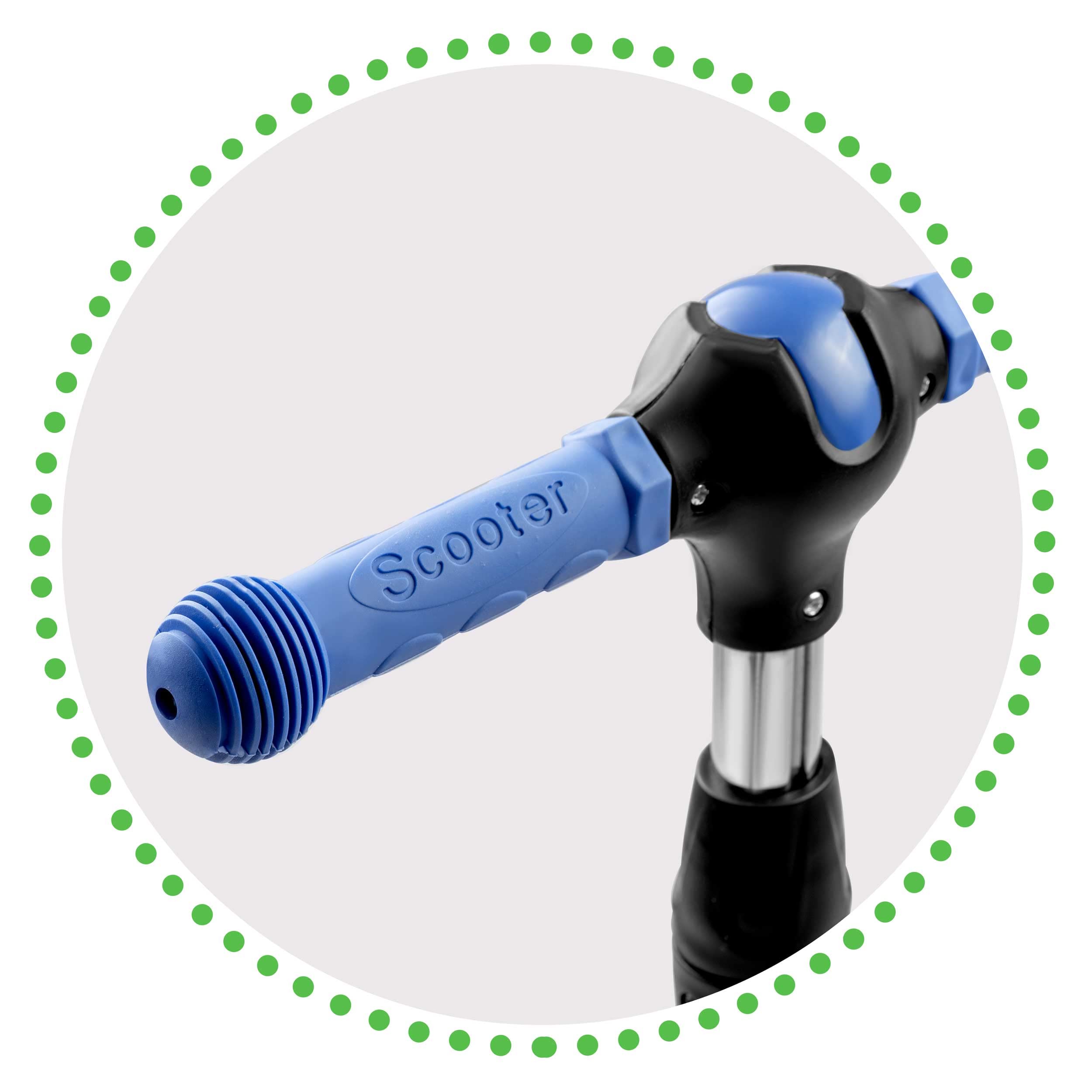 Scooter pour Enfants à Trois Roues avec éclairage LED, équilibre, Pliable, Bleu-Noir, FotoPiko