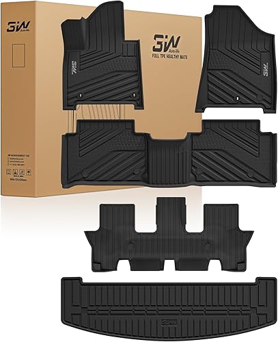 Miniatura 17 de 3W Alfombrillas para Hyundai Ioniq 5 2022-2024 (solo para consola móvil), revestimiento de suelo de TPE para todo tipo de clima, ajuste