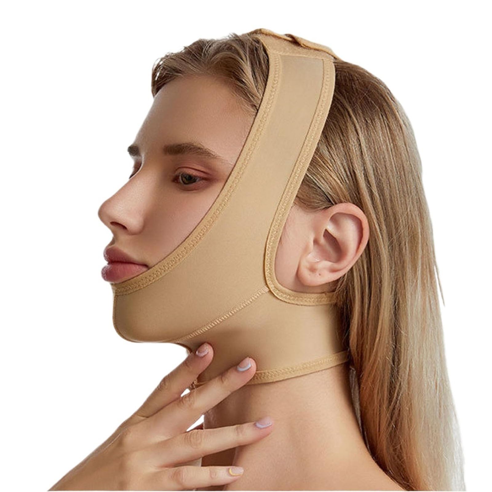 Cintura Tonificante per il Viso da Donna Cintura Snellente per il Doppio Mento Indumento Compressivo Post-liposuzione Fascia Facciale