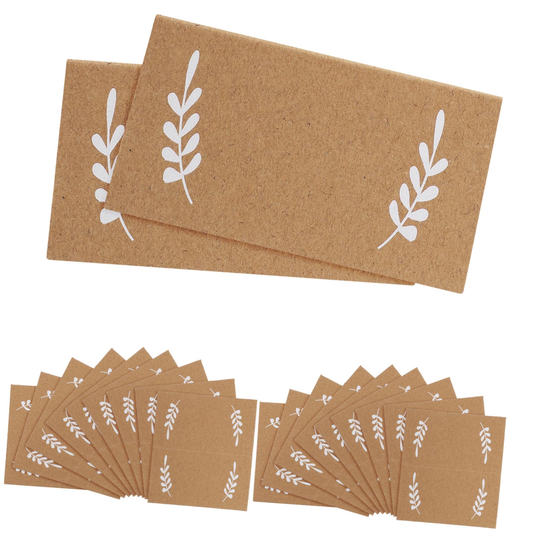 Angoily 5 Sätze Tischkarten Mit Blattmuster Blanko Namenskarten Für Hochzeiten Rustikale Tischdekoration Diy Platzkarten Für Partys Gefaltet 100 Stück * 5