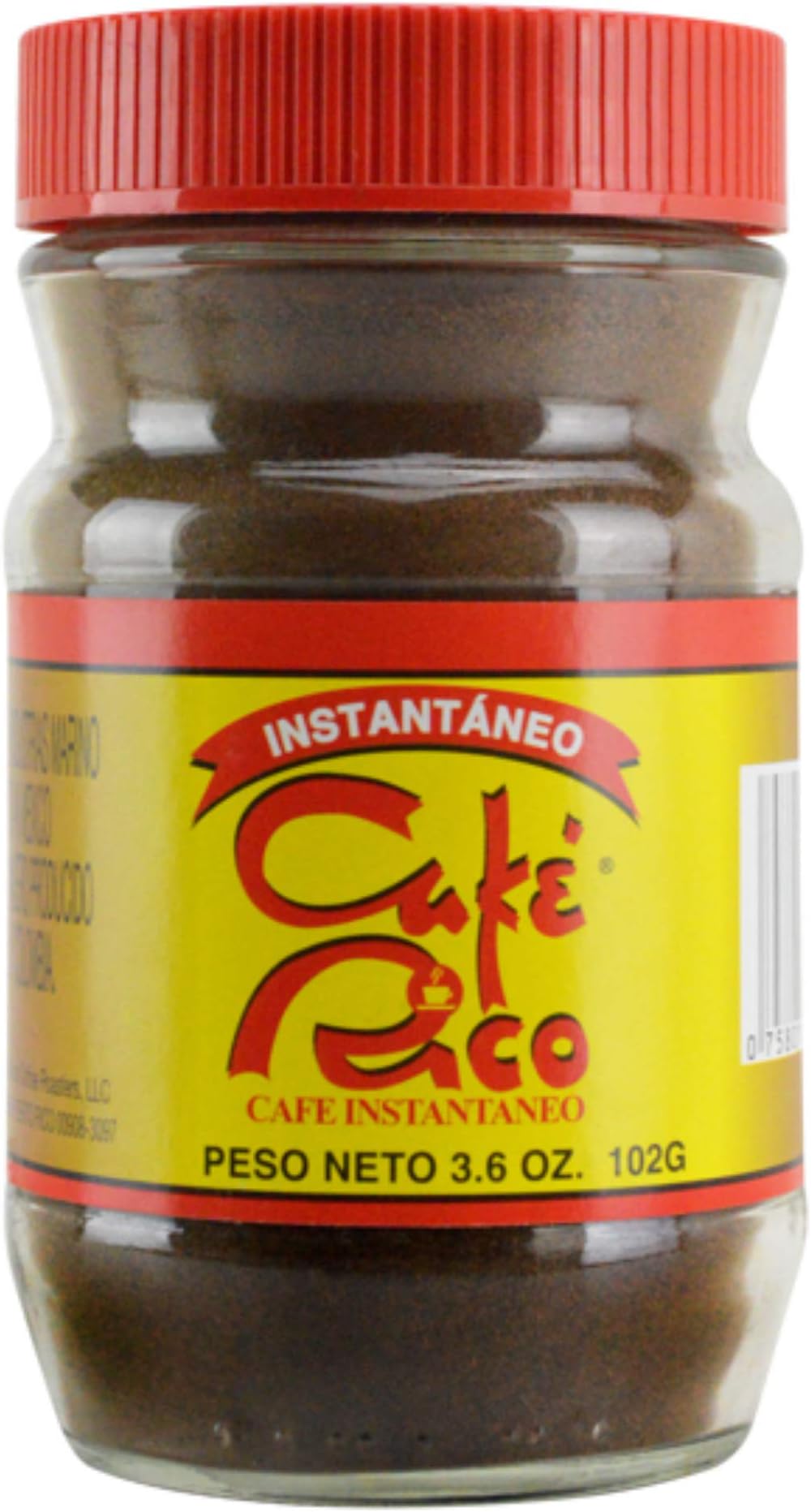 Cafe Rico Regular Instant Coffee, Medium-dark Roast, in Glass Jar, 3.6 Ounce (Pack of 1)